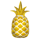 44" Golden Pineapple Foil Balloon Packaged