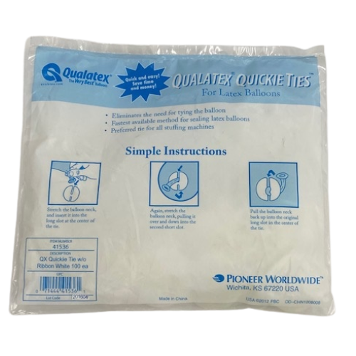 Qualatex Quickie Ties W/O Ribbon | 100 Count