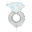 14" Wedding Ring Airfill Foil Balloon | Buy 5 Or More Save 20%