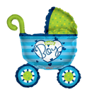 Globo de aluminio con relleno de aire para cochecito de niña de 14" | Compre 5 o más y ahorre un 20 %