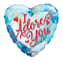 18" I Adore You Heart Foil Balloon (P5) | Buy 5 Or More Save 20%