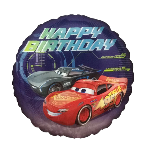 18" Anagram Cars 3 Happy Birthday Foil Balloon | Buy 5 Or More Save 20%