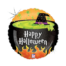 Globo de lámina holográfica (WSL) con caldero de Halloween de 18" | Liquidación: hasta agotar existencias