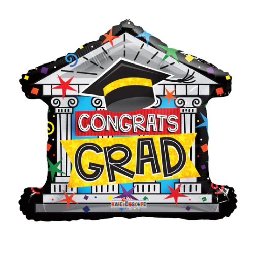 18" Grad Theater Shape Foil Balloon (P29) | Buy 5 Or More Save 20%