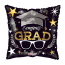18" Congrats Grad Glasses Foil Balloon (P24) | Buy 5 Or More Save 20%