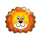 14" Lovable Lion Flat Foil Airfill Balloon | Buy 5 Or More Save 20%
