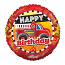 18" Birthday Fire Truck Foil Balloon | Buy 5 Or More Save 20%