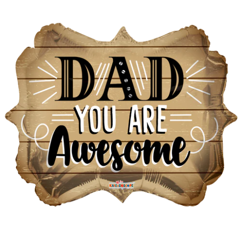 18" Dad Awesome Foil Balloon (P22) | Buy 5 Or More Save 20%