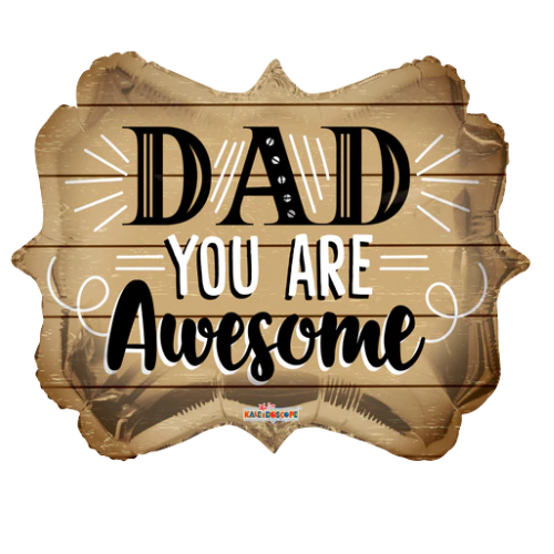 Globo de aluminio Dad Awesome de 18" (P19) | Compra 5 o más y ahorra un 20 %