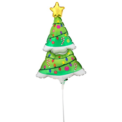 14" Anagram Lighted Christmas Tree Foil Airfill Balloon (P23) | Buy 5 Or More Save 20%