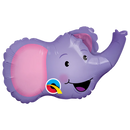 14" Elated Elephant (D) Flat Foil Airfill Balloon | Buy 5 Or More Save 20%