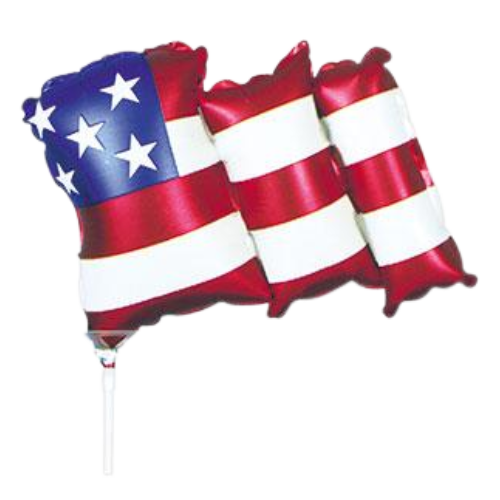 Globo de aluminio con relleno de aire y bandera ondeante de 12" | Compre 5 o más y ahorre un 20 %