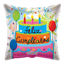 Globo de aluminio con relleno de aire Pastel Transparente Feliz Cumpleaños de 9" | Compre 5 o más y ahorre un 20 %