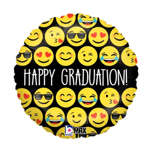 9" Emoji Grad Airfill Foil Balloon (WSL) | Clearance - While Supplies Last