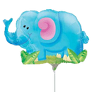 14" Jungle Party Elephant Airfill Foil Balloon | Buy 5 Or More Save 20%