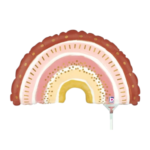 Globo de aire con lámina de arcoíris BOHO de 14" | Compre 5 o más y ahorre un 20 %