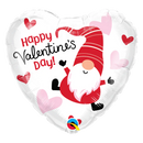 18" Valentine’s Day Gnome Heart Foil Balloon (P4) | Buy 5 Or More Save 20%