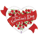 29" Satin Red Roses Valentine Foil Balloon (P8)