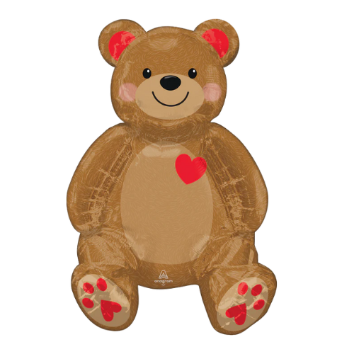 17" x 20" Anagram Sitting Teddy Bear Foil Multi Balloon (P13)