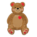 17" x 20" Sitting Teddy Bear Foil Multi Balloon (P13)