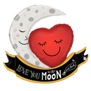 Globo metalizado Vintage Moon & Back Love de 29" (P14)