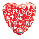 Globo de lámina de corazón rojo Feliz Día de San Valentín de 18" (P15) | Compre 5 o más y ahorre 20 %