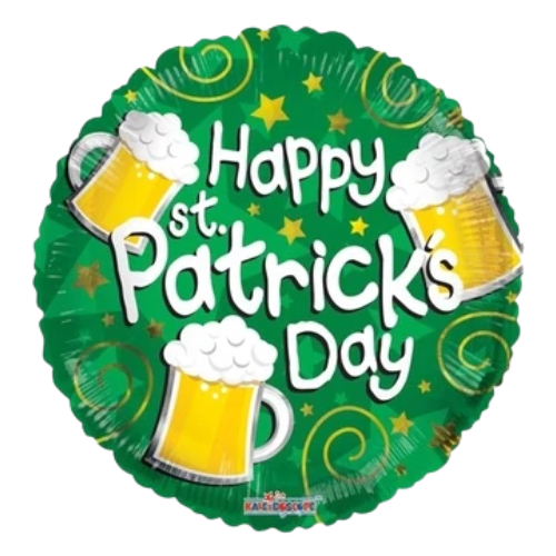 18" St. Patrick's Beers Foil Balloon (P26) | Buy 5 Or More Save 20%
