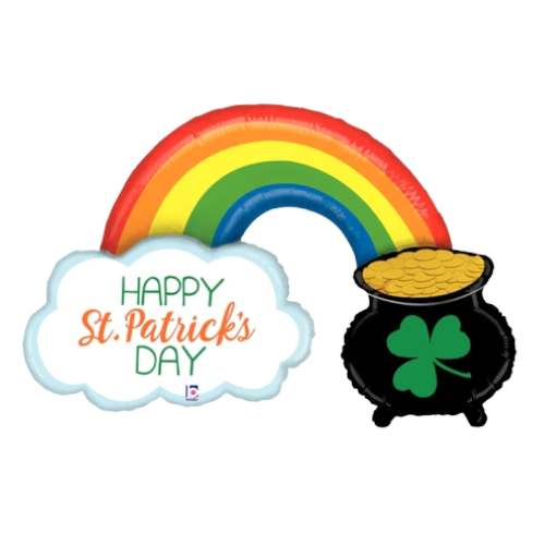 37" St. Pat's Pot of Gold Foil Balloon (P26)