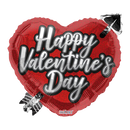 18" Valentine's Heart W/ Arrow Foil Balloon (WSL)