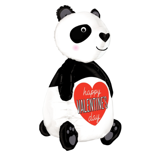 Globo de lámina de panda de San Valentín Super Dimensionals de 4 pies (WSL)