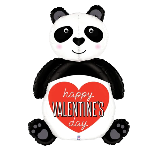 4' Super Dimensionals Valentine Panda Foil Balloon (WSL)