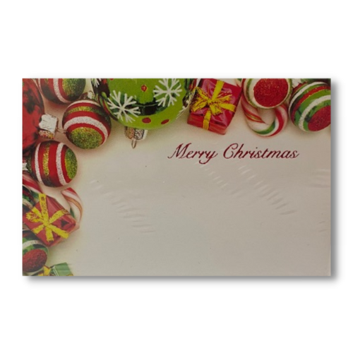 Merry Christmas Ornaments Enclosure Cards | 50 Count | Clearance - While Supplies Last