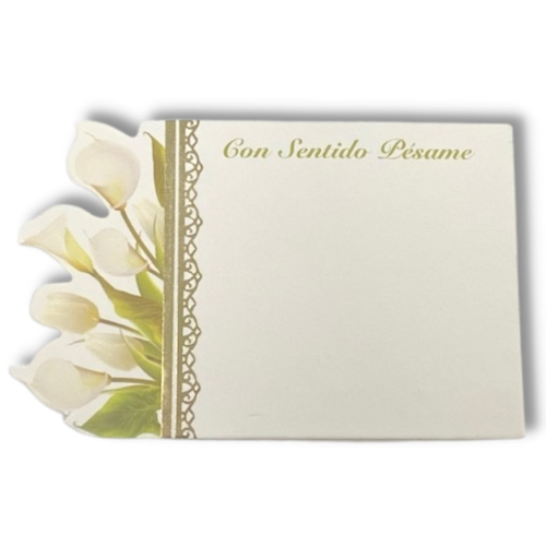 Con Sentido Pesame -Condolences Enclosure Cards | 50 Count | Clearance - While Supplies Last