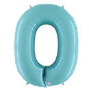 34" Pastel Blue Foil Number Balloons - Megaloons | Numbers 0-9