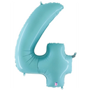 34" Pastel Blue Foil Number Balloons - Megaloons | Numbers 0-9