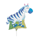 14" Jungle Party Zebra Airfill Foil Balloon | Buy 5 Or More Save 20%