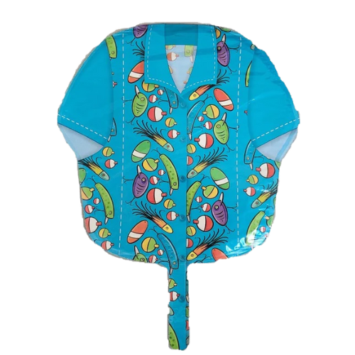 14" Anagram Father's Day Fishing Lure Shirt Foil Airlfill Balloon (S4R1) | Buy 5 Or More Save 20%