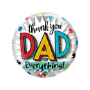9" ¡Gracias papá por todo! Globo de aire de aluminio (P20) | Compra 5 o más y ahorra un 20 %