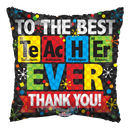 18" Best Teacher Ever Chemical Foil Balloon (P3) | Buy 5 Or More Save 20%