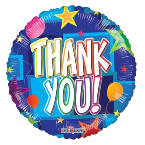 18" Thank You Foil Balloon (P4) | Buy 5 Or More Save 20%