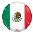 Globo metalizado con la bandera mexicana de 17" (P4) | Compre 5 o más y ahorre un 20 %