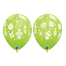 11" Christmas Ornaments & Dots Latex Balloons | 50 ct.