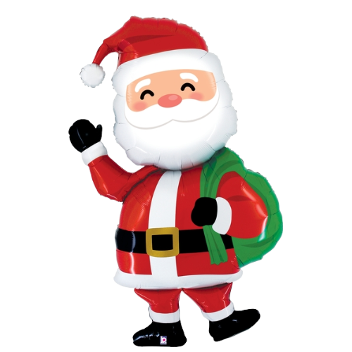 Globo de lámina de Papá Noel de entrega especial de 59" (P24) | ¡Mide 5 pies de alto!