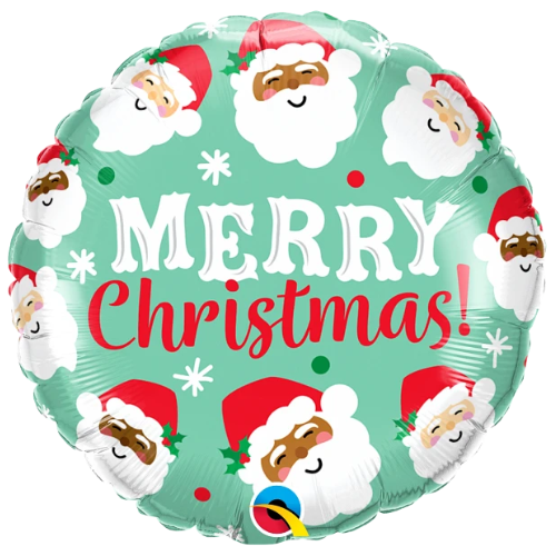 18" Ho Ho Ho Christmas Santas Foil Balloon (P23)