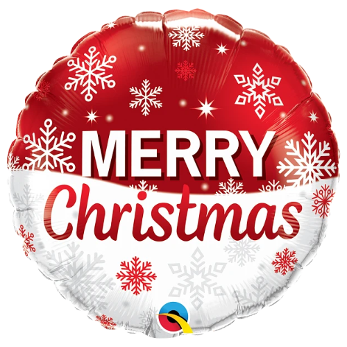 18" Christmas Snowflakes Red Foil Balloon (P22)