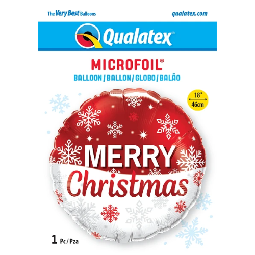 18" Christmas Snowflakes Red Foil Balloon (P22)