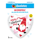 18" Valentine’s Day Gnome Heart Foil Balloon (P4) | Buy 5 Or More Save 20%