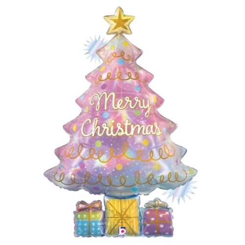 Árbol de Navidad Opal de 32" - Globo metalizado Feliz Navidad (P27)