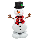 55" Snowman AirLoonz Foil Balloon (P28) | Stands Over 4 Feet Tall- No Helium Required!
