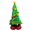 59" Christmas Tree AirLoonz Foil Balloon (P29) | Stands Over 4 Feet Tall - No Helium Required!